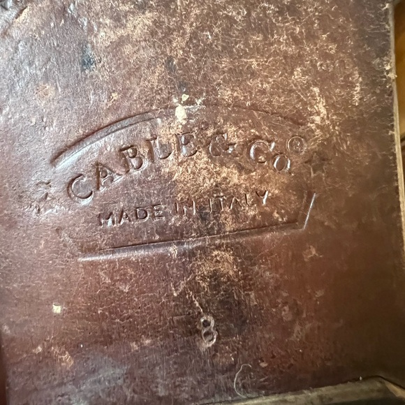 CABLE & CO Seville Tassel Loafer Leather Made in Italy Chestnut Men's Sz 8 EUC - Picture 7 of 7